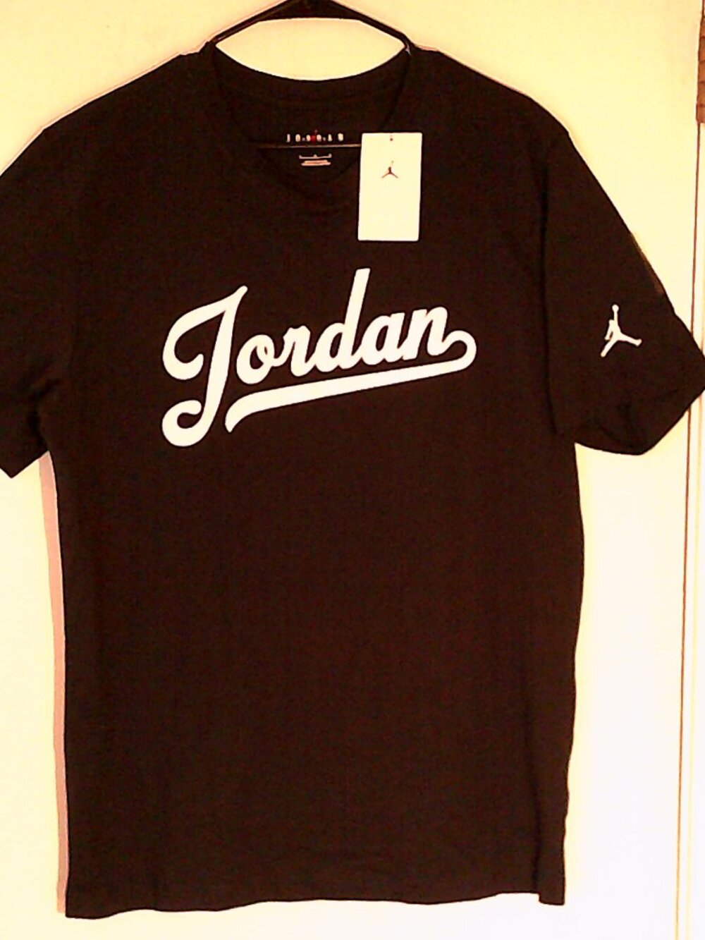 NEW AIR JORDAN "Flight MVP Baseball Tee" MEN'S BLACK T-SHIRT LARGE FN5958-010